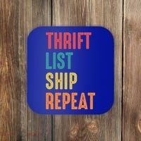 Thrift List Ship Repeat Funny Sourcing Reseller Gift Coaster thumb 0