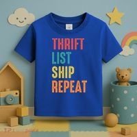 Thrift List Ship Repeat Funny Sourcing Reseller Gift Toddler T-Shirt thumb 3