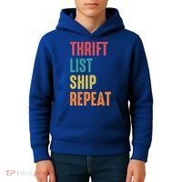 Thrift List Ship Repeat Funny Sourcing Reseller Gift Kids Hoodie thumb 4