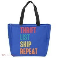 Thrift List Ship Repeat Funny Sourcing Reseller Gift Tote Bag thumb 0