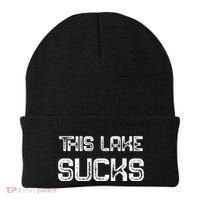 This Lake Sucks Funny Fishing Beanie thumb 0