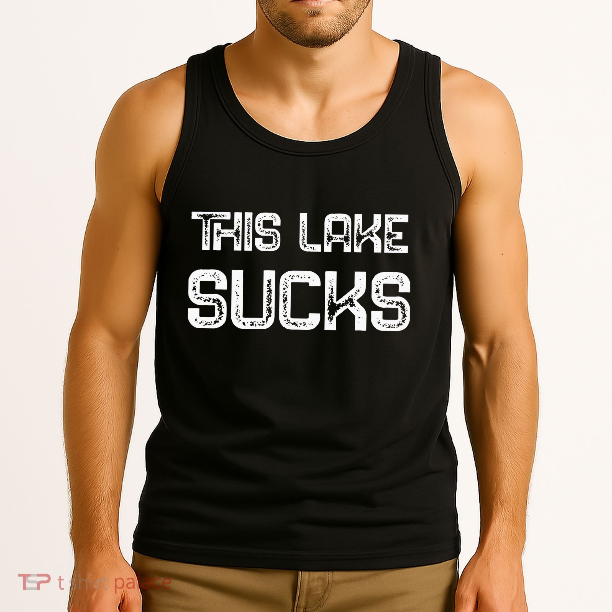 This Lake Sucks Funny Fishing Tank Top