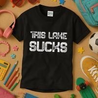 This Lake Sucks Funny Fishing Kids T-Shirt thumb 3
