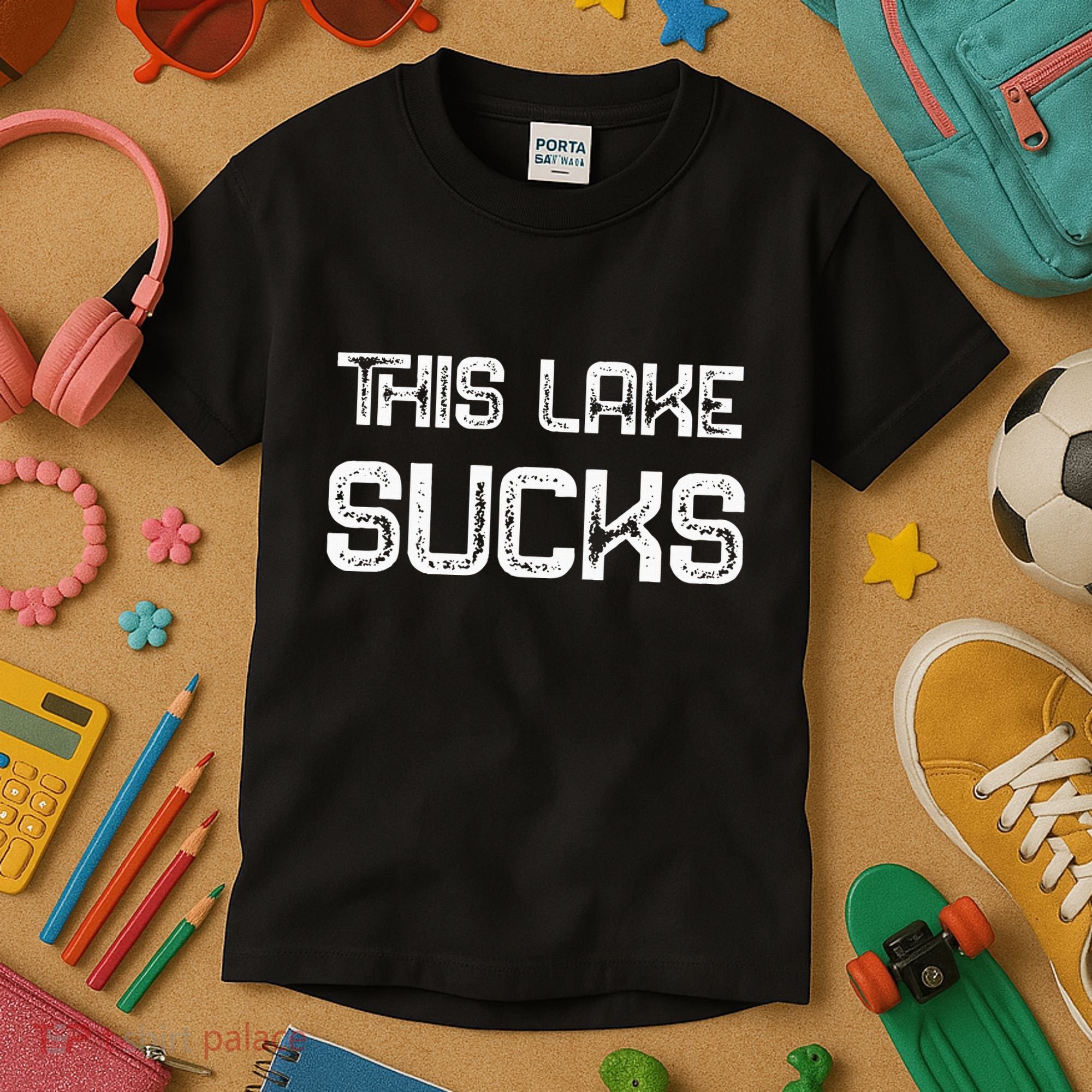 This Lake Sucks Funny Fishing Kids T-Shirt