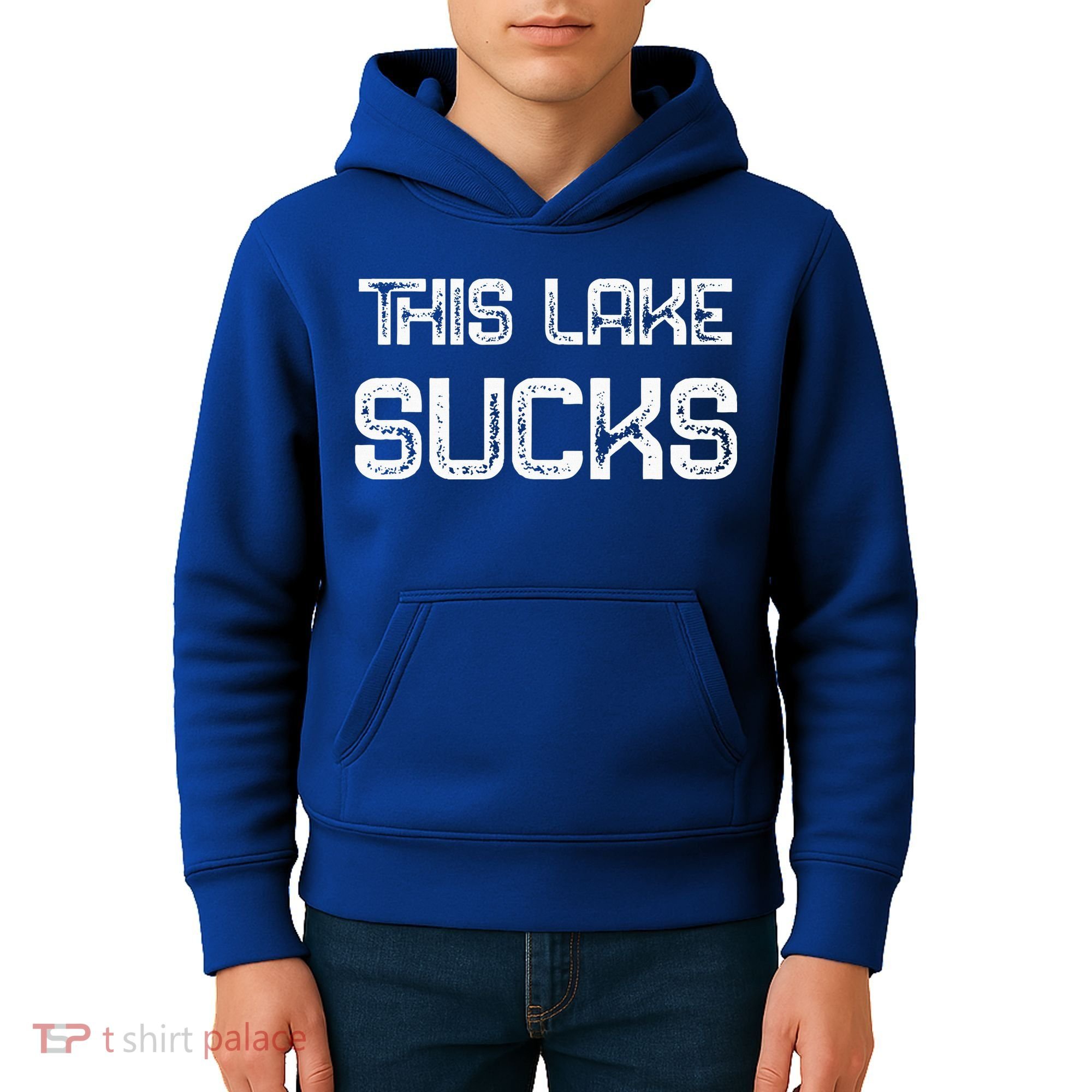 This Lake Sucks Funny Fishing Kids Hoodie