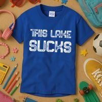 This Lake Sucks Funny Fishing Kids T-Shirt thumb 3