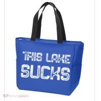 This Lake Sucks Funny Fishing Tote Bag thumb 3