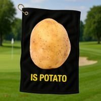Is Potato Funny Golf Towel thumb 1