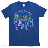 Twinkle Little Star How We Wonder What You Are Gender Reveal Gift T-Shirt thumb 0