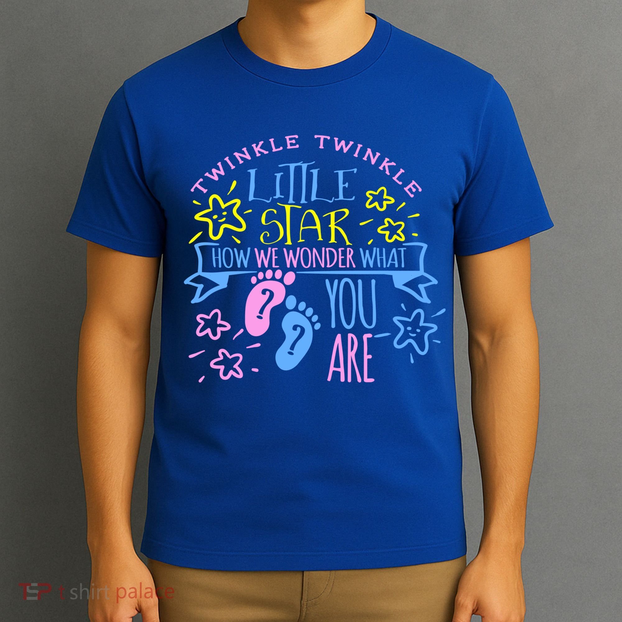 Twinkle Little Star How We Wonder What You Are Gender Reveal Gift T-Shirt