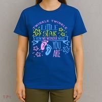 Twinkle Little Star How We Wonder What You Are Gender Reveal Gift T-Shirt thumb 4