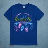 Twinkle Little Star How We Wonder What You Are Gender Reveal Gift T-Shirt thumb 5