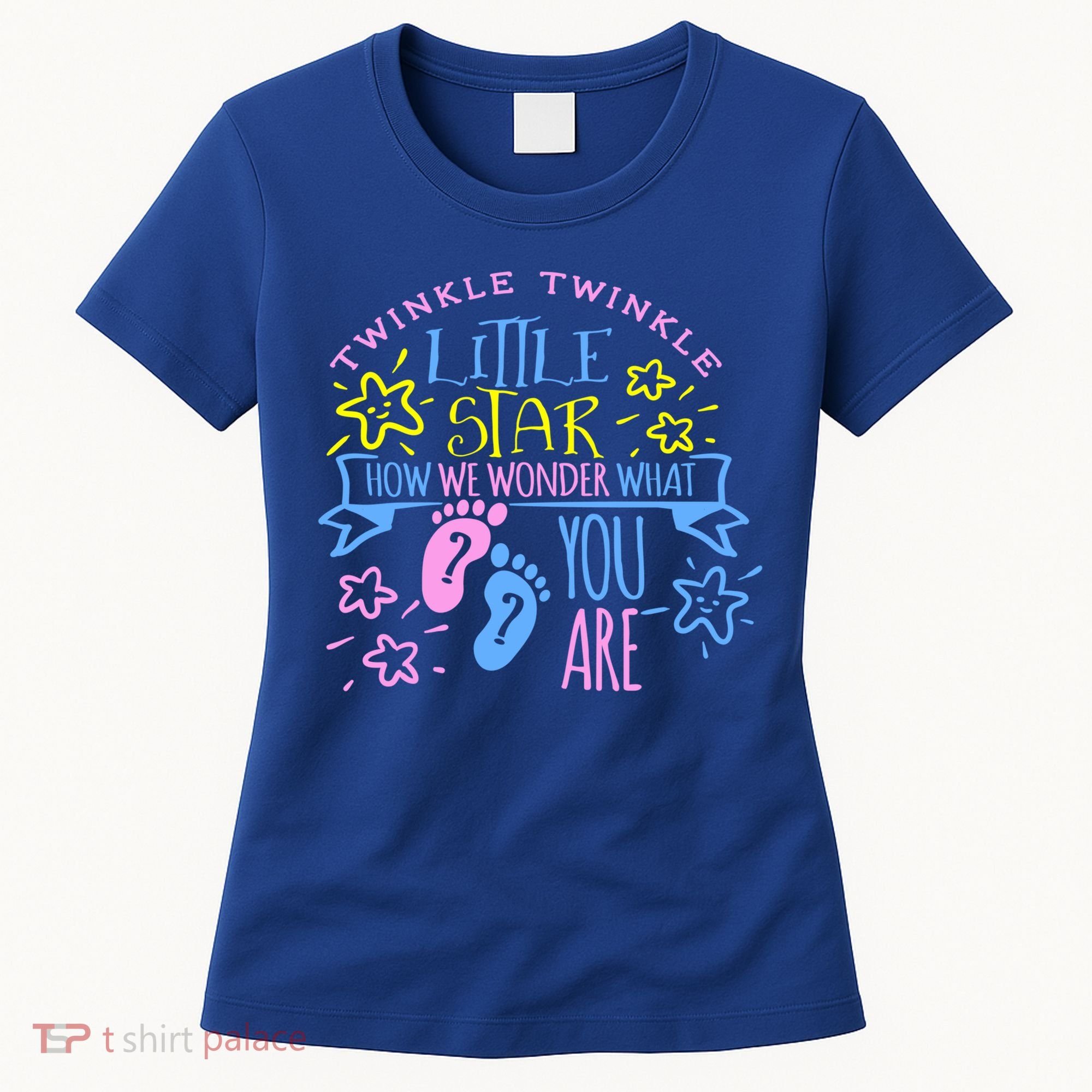 Twinkle Little Star How We Wonder What You Are Gender Reveal Gift Women's T-Shirt