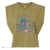 Texas Lone Star State Garment-Dyed Women's Muscle Tee thumb 0