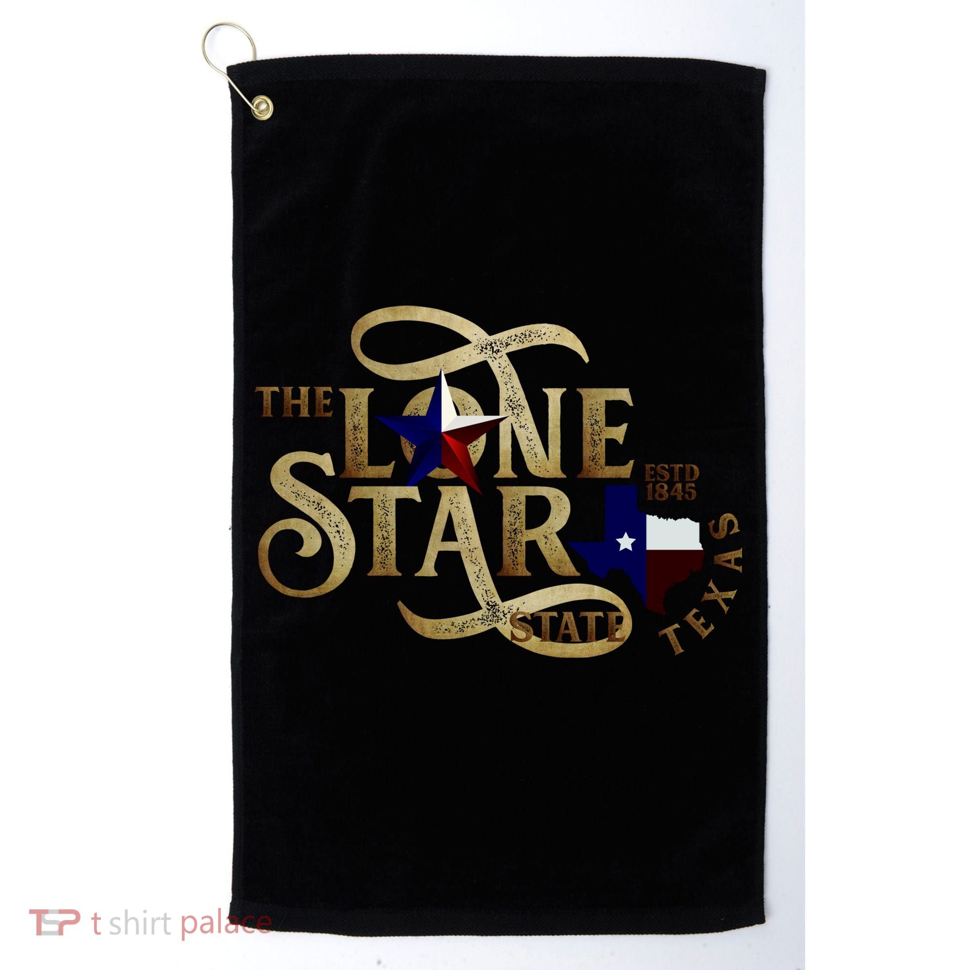 The Lone Star State Texas Logo Golf Towel