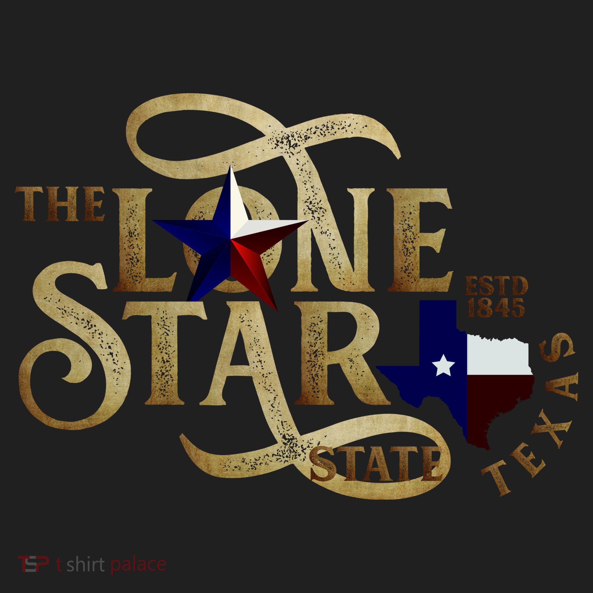 The Lone Star State Texas Logo Golf Towel