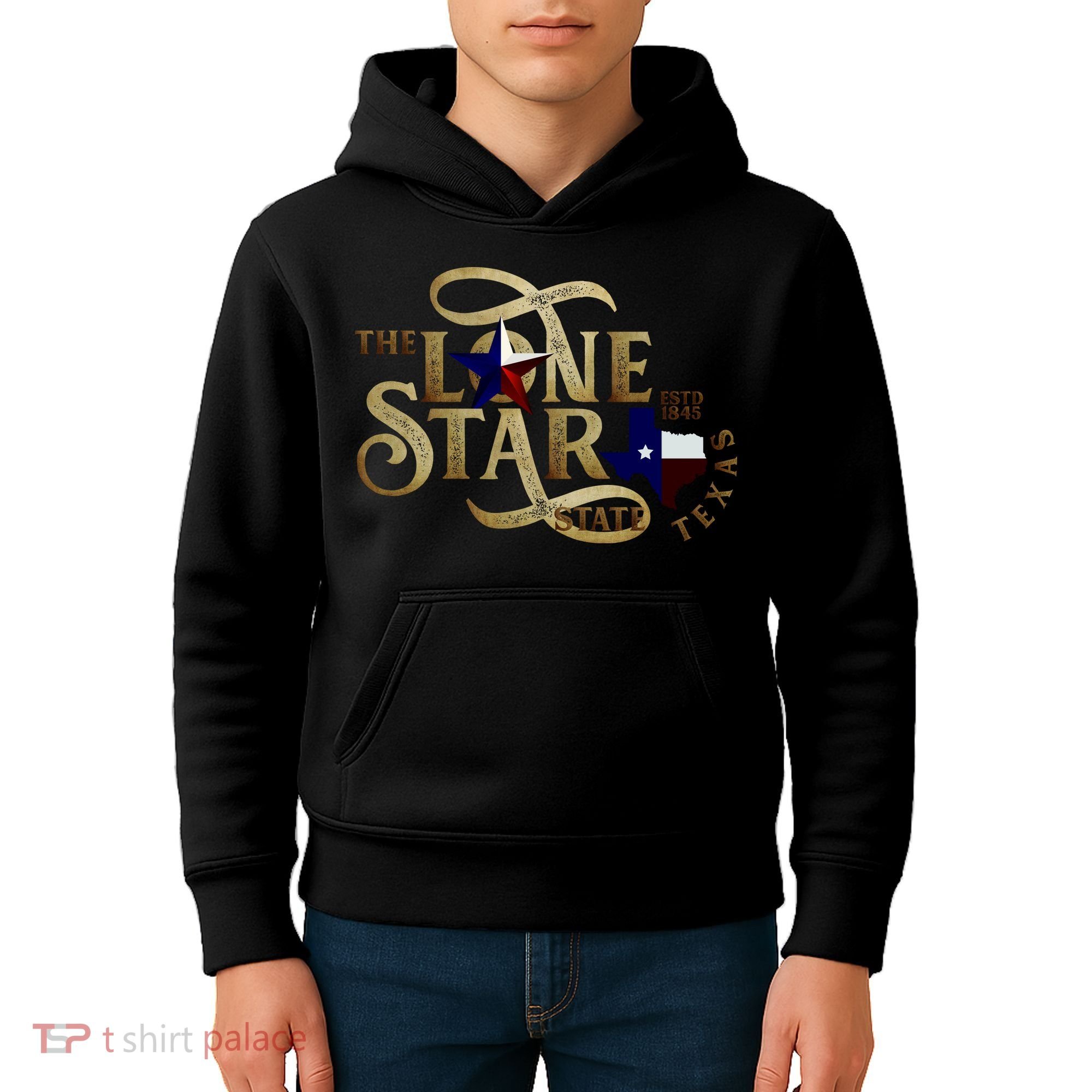 The Lone Star State Texas Logo Kids Hoodie