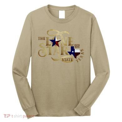 The Lone Star State Texas Logo Long Sleeve Shirt
