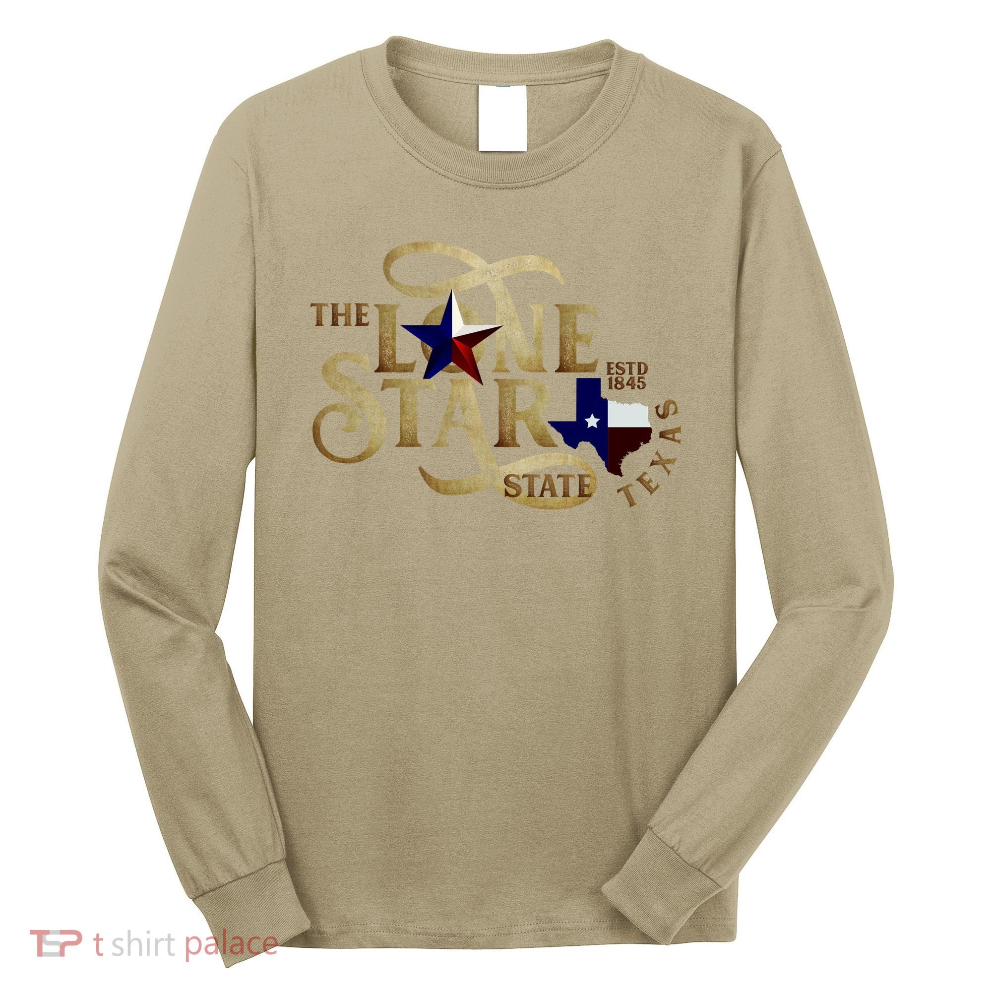 The Lone Star State Texas Logo Long Sleeve Shirt