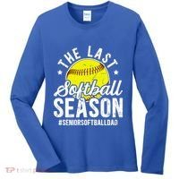 The Last Softball Season Softball Senior Dad 2026 Gift Women's Long Sleeve Shirt thumb 0