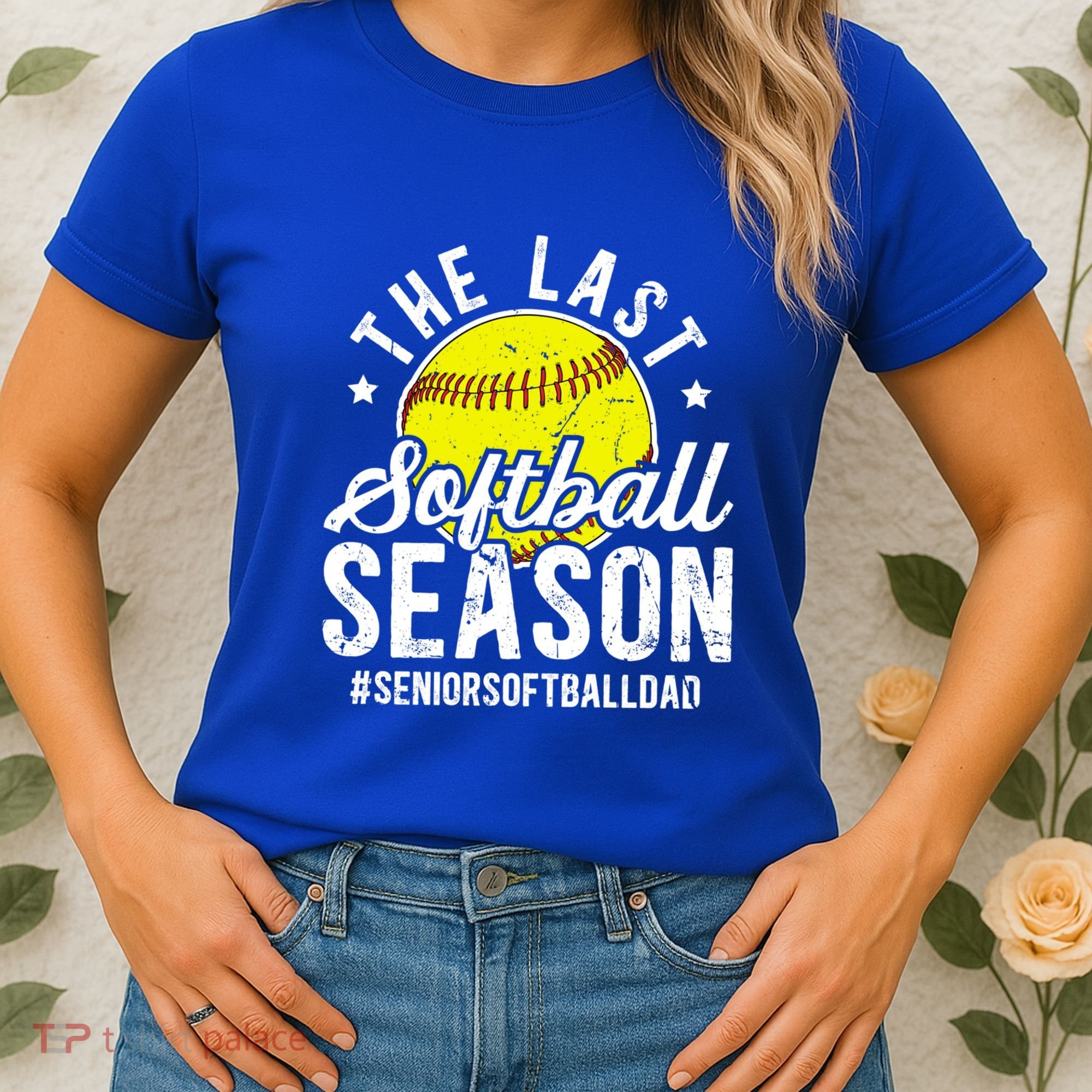 The Last Softball Season Softball Senior Dad 2026 Gift Women's T-Shirt