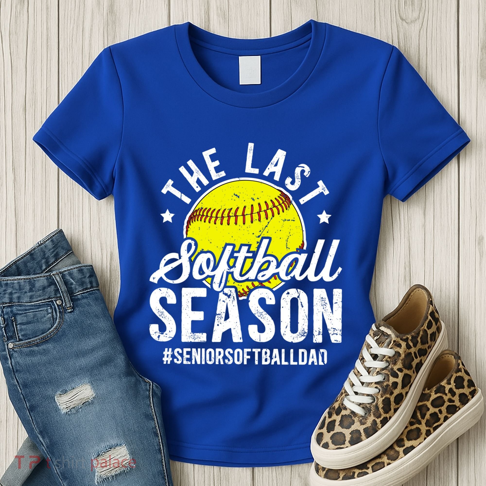 The Last Softball Season Softball Senior Dad 2026 Gift Women's T-Shirt