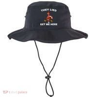 They Lied To Get Me Here Funny Thanksgiving Turkey Trot Bucket Hat thumb 0