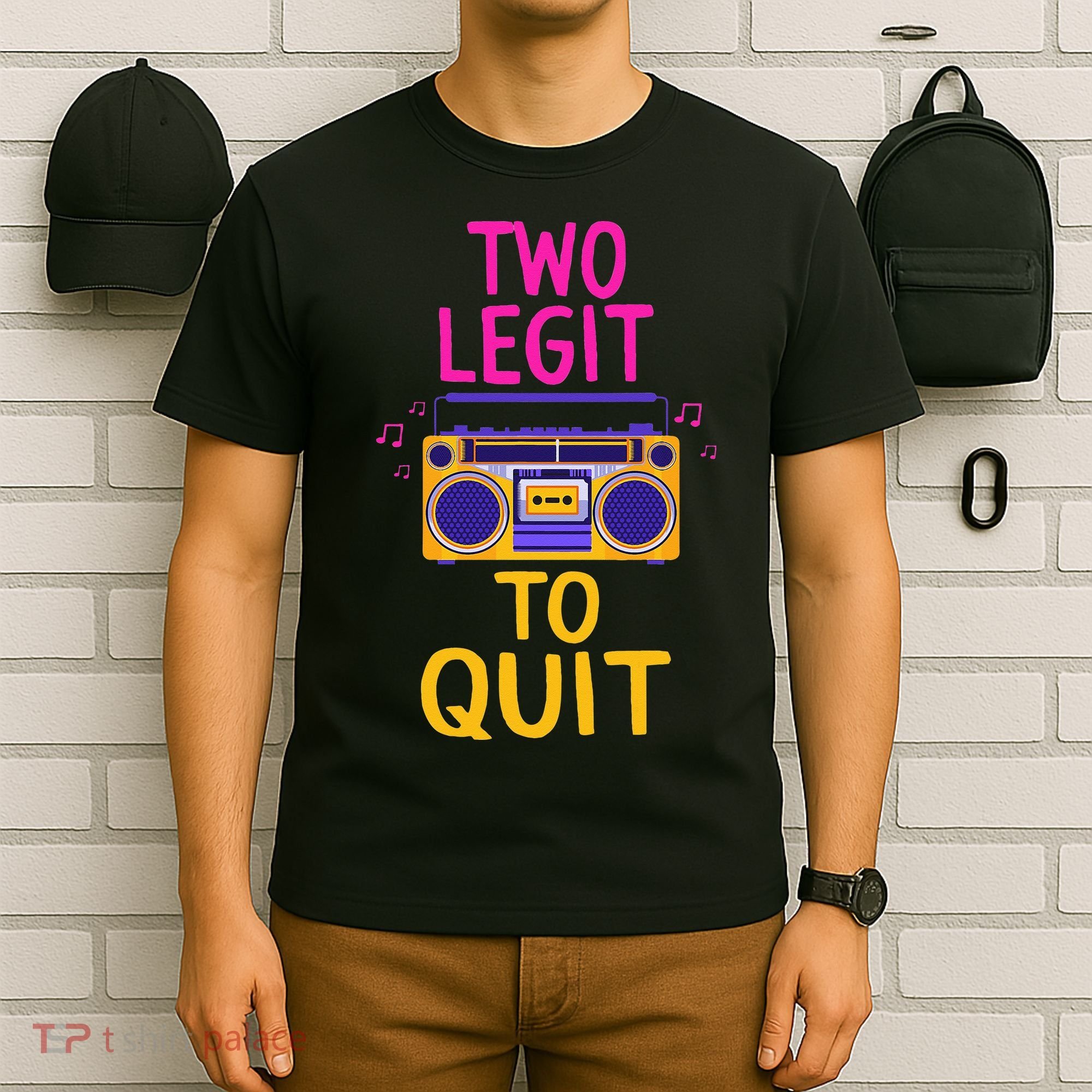 Two Legit To Quit 2nd Birthday Party Hip Hop Theme Toddlers T-Shirt