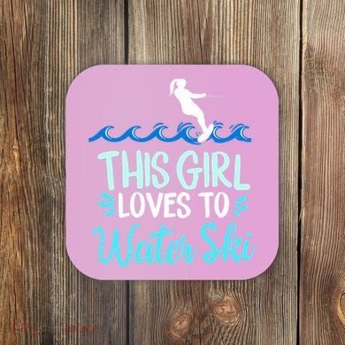 This Loves To Water Ski Meaningful Gift Coaster