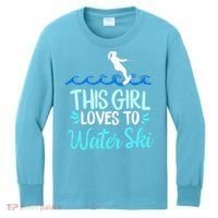 This Loves To Water Ski Meaningful Gift Kids Long Sleeve Shirt thumb 0