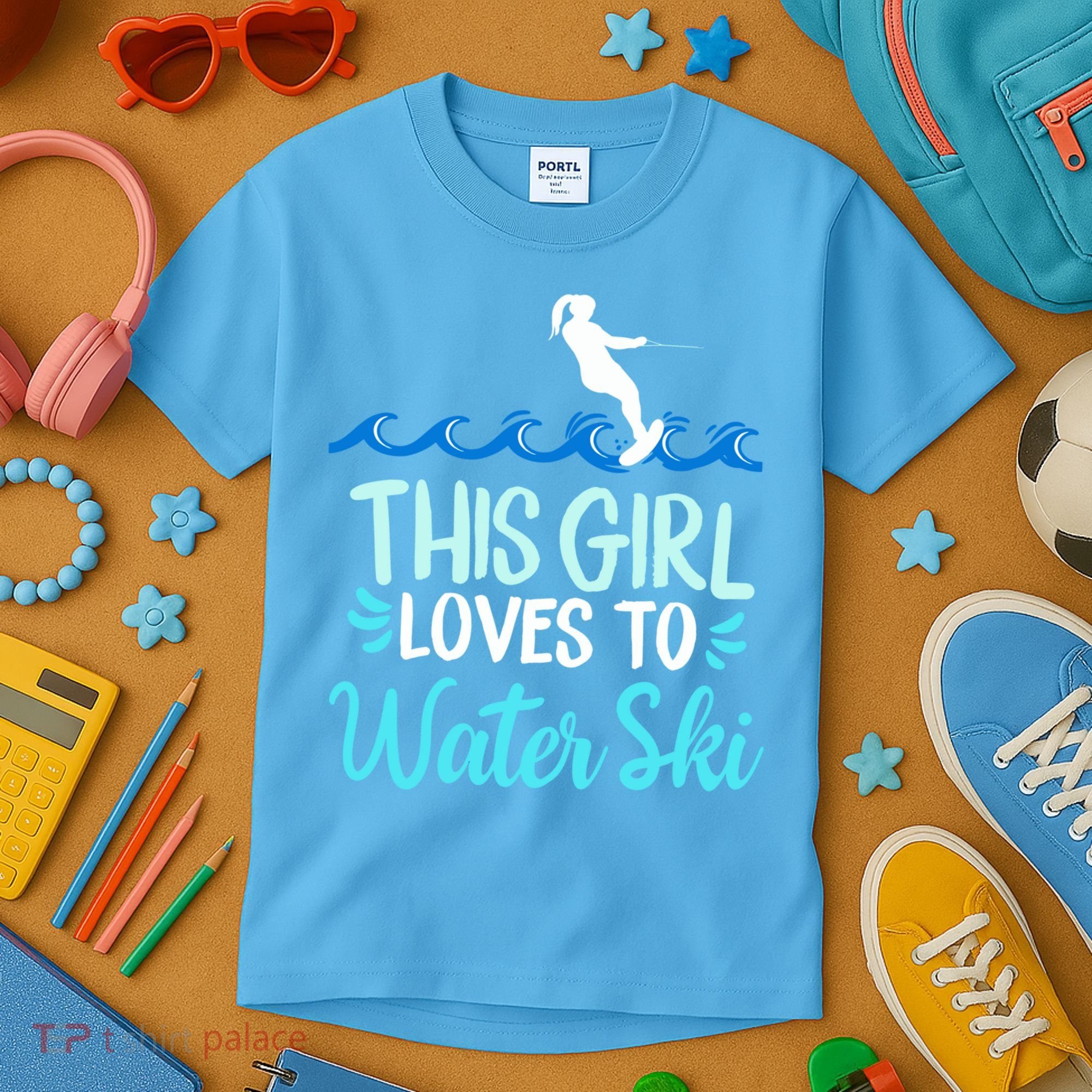 This Loves To Water Ski Meaningful Gift Kids T-Shirt