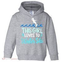 This Loves To Water Ski Meaningful Gift Toddler Hoodie thumb 0