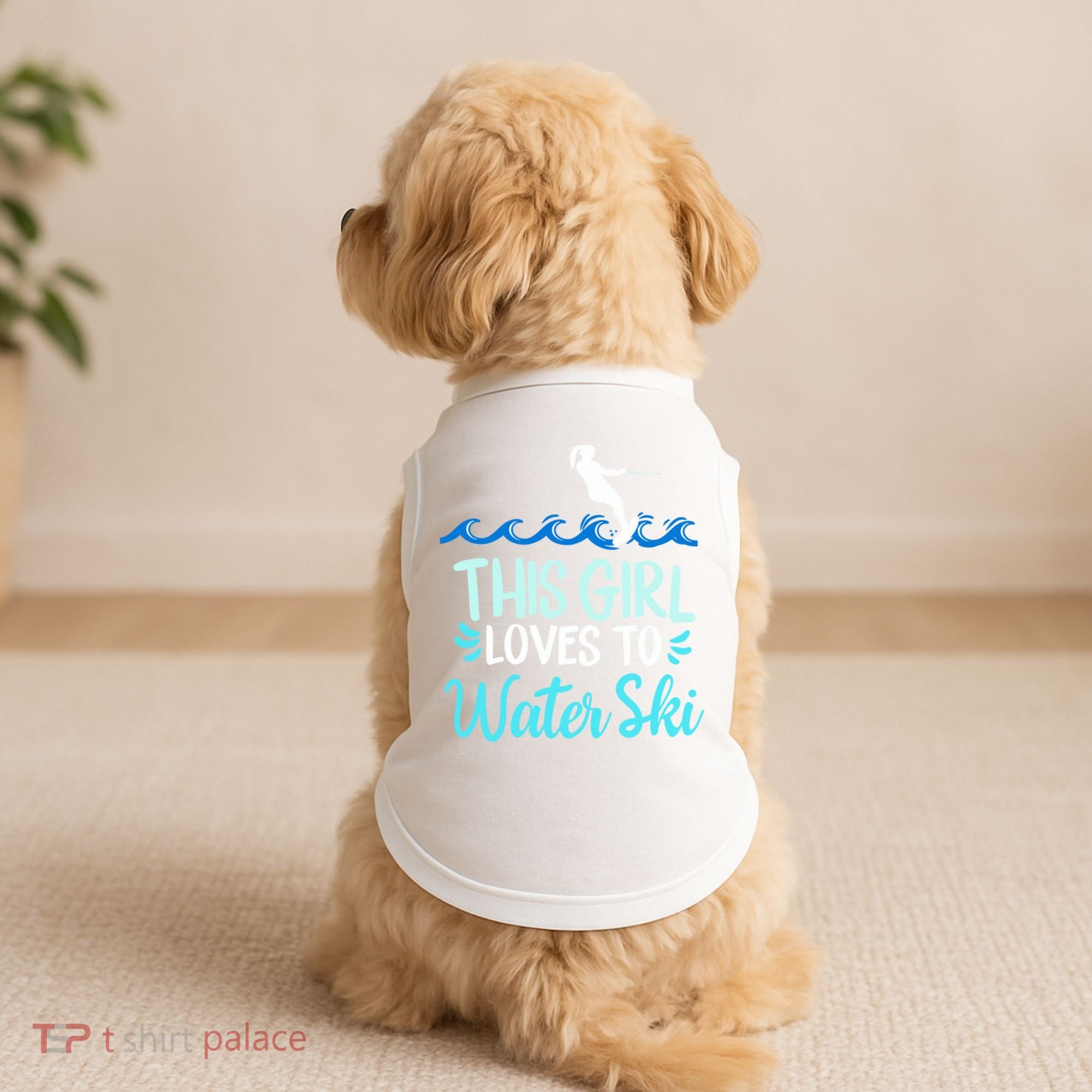 This Loves To Water Ski Meaningful Gift Doggie Tank