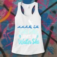 This Loves To Water Ski Meaningful Gift Women's Tank Top thumb 3