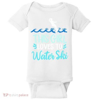 This Loves To Water Ski Meaningful Gift Baby Bodysuit
