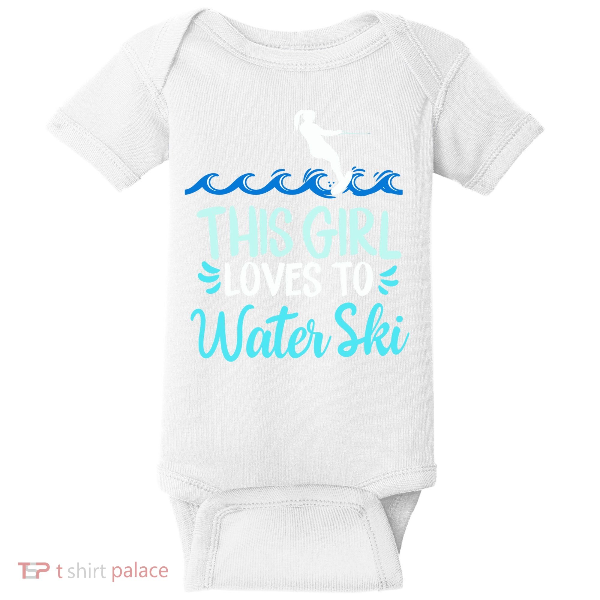 This Loves To Water Ski Meaningful Gift Baby Bodysuit