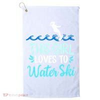 This Loves To Water Ski Meaningful Gift Golf Towel thumb 0