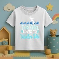 This Loves To Water Ski Meaningful Gift Toddler T-Shirt thumb 3