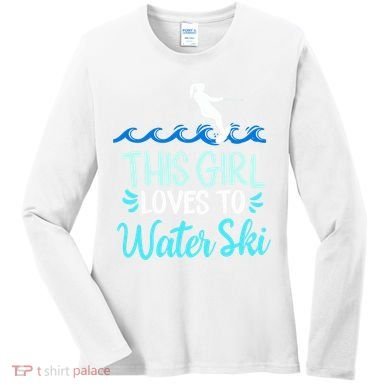 This Loves To Water Ski Meaningful Gift Women's Long Sleeve Shirt