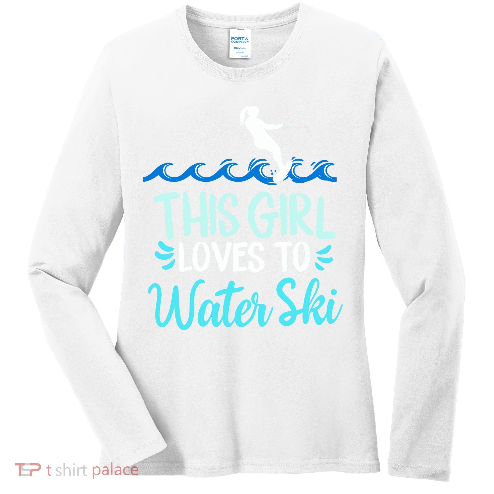 This Loves To Water Ski Meaningful Gift Women's Long Sleeve Shirt