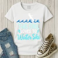 This Loves To Water Ski Meaningful Gift Women's T-Shirt thumb 3