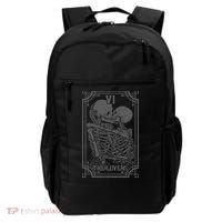 The Lovers Tarot Card Goth Skull Halloween Gothic Occult Backpack thumb 0