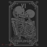 The Lovers Tarot Card Goth Skull Halloween Gothic Occult Hat thumb 2