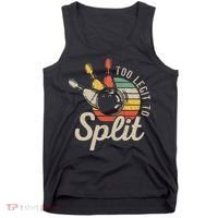 Too Legit To Split Retro Bowling Funny Bowler Bowling Team Tank Top thumb 0