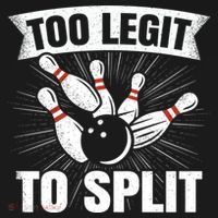 Too Legit To Split Funny Retro Team Bowler Bowling Mousepad thumb 1