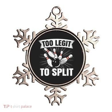 Too Legit To Split Funny Retro Team Bowler Bowling Ornament