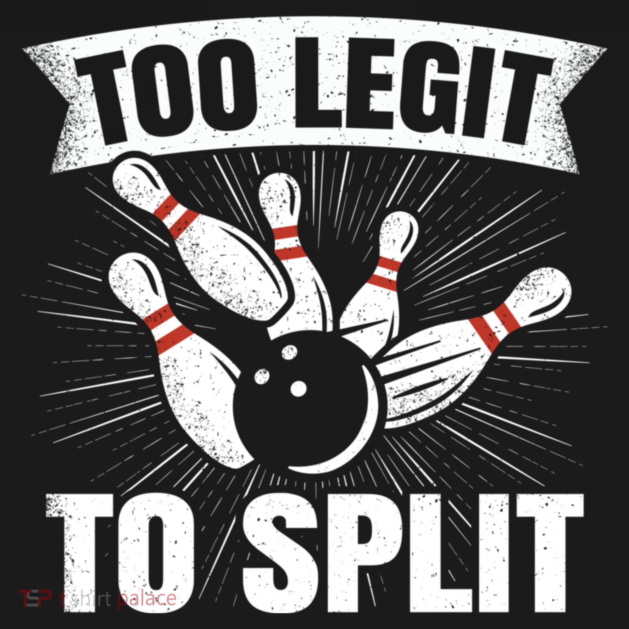 Too Legit To Split Funny Retro Team Bowler Bowling Baby Bodysuit