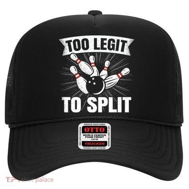 Too Legit To Split Funny Retro Team Bowler Bowling Hat
