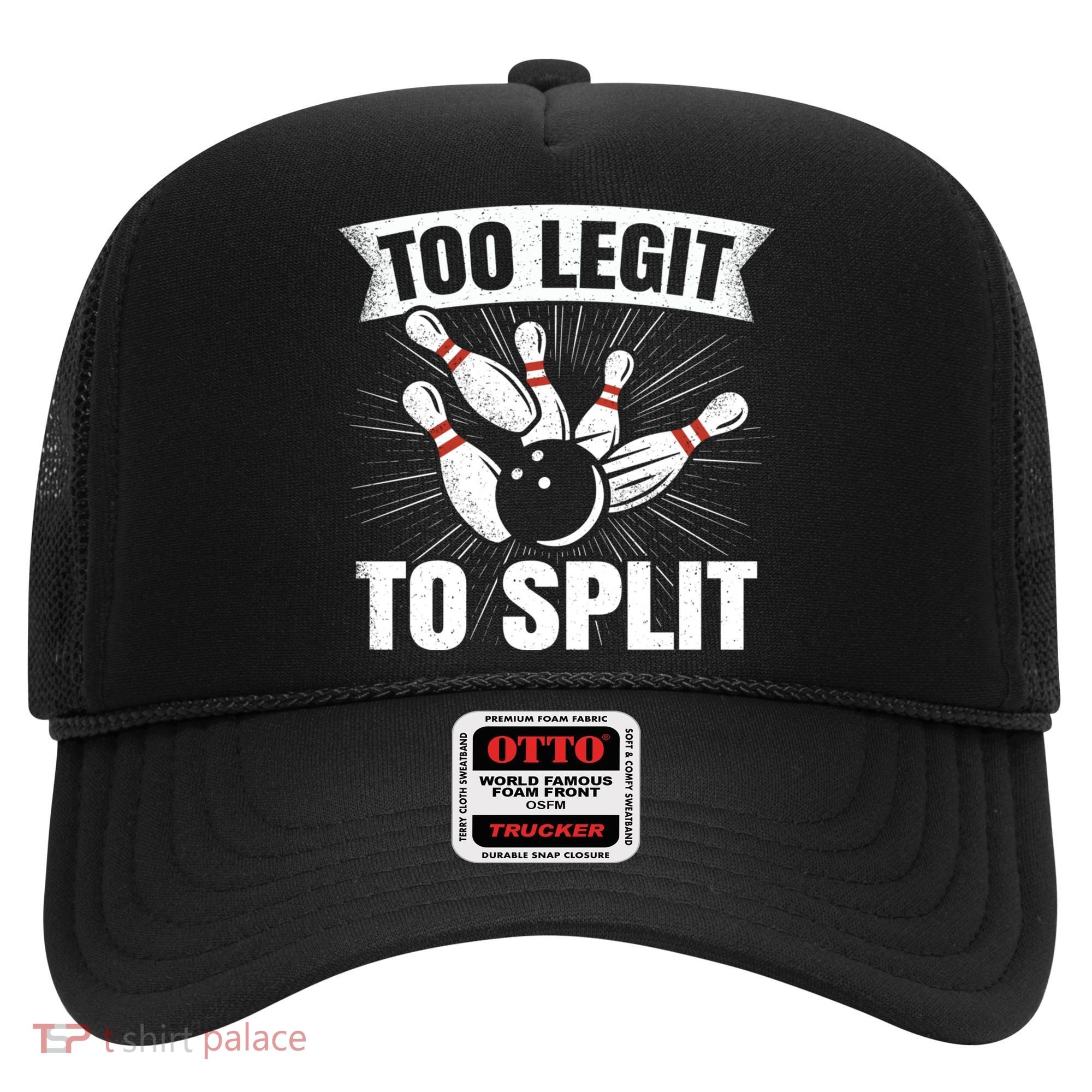 Too Legit To Split Funny Retro Team Bowler Bowling Hat