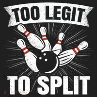 Too Legit To Split Funny Retro Team Bowler Bowling Hat thumb 2